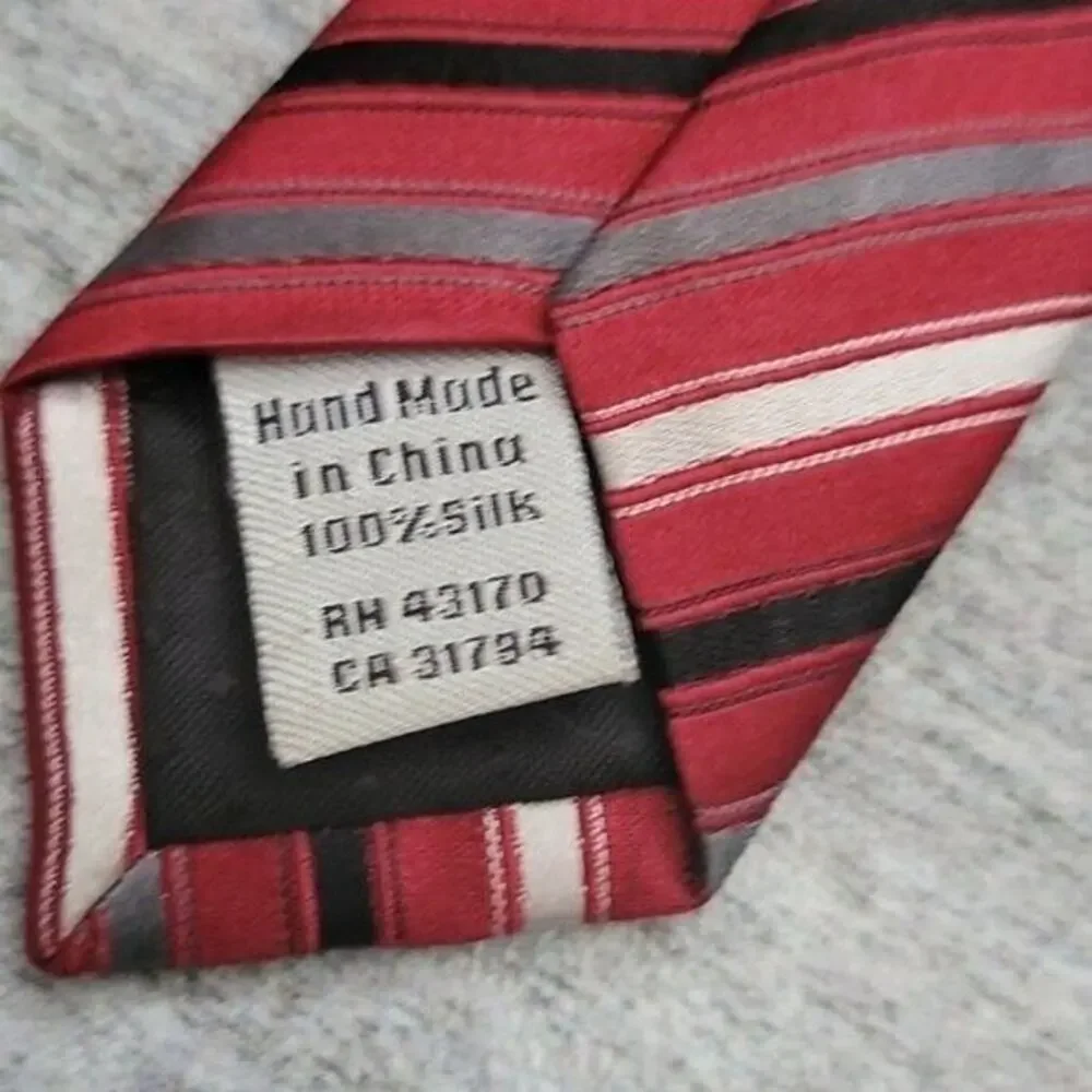 Geoffrey Beene Multicolor Striped Classic 100% Silk Men's Necktie